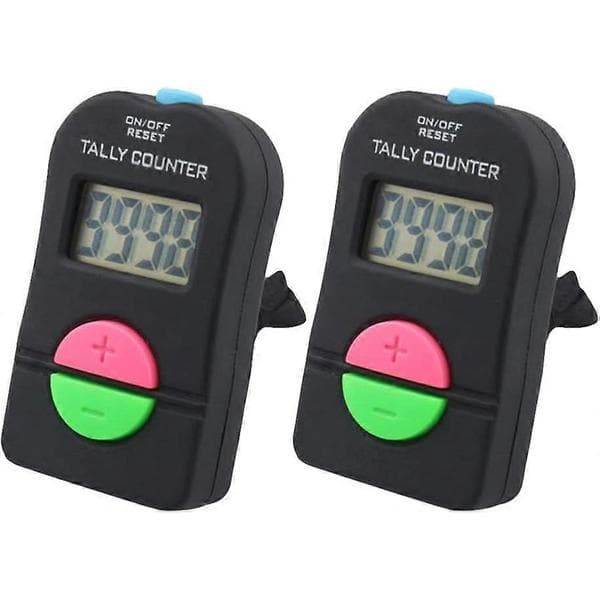 Practical and Beautiful 2pcs Digital Counter LED Electronic Handheld Tally Counter Clicker Lap Counter Number Clicker for