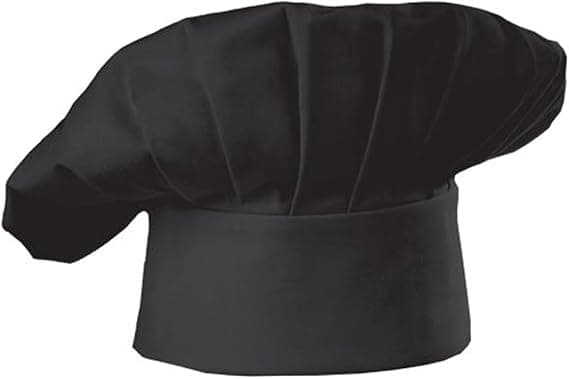 Kokkehattsett med 2-pakning, justerbar elastisk bakerkokkehatt for voksne