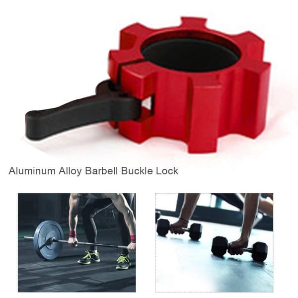 Quick Release Collars 50 mm – Set of 2 Dumbbell Fasteners Red