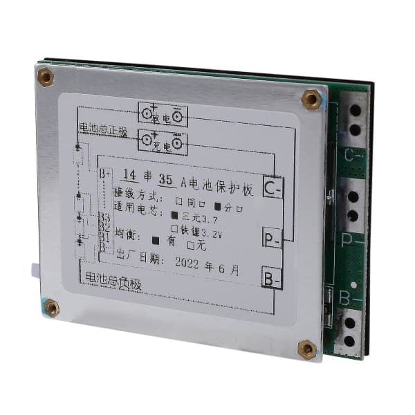 Bms 14s 52v 35a Li-ion Lithium Battery Charger Protection Board Battery Bms Board With NCE Function