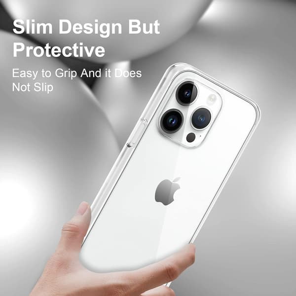 iPhone 14 Pro-deksel, silikon TPU klart filmdeksel, støtsikkert iPhone 14 Pro-deksel 6,7 tommer