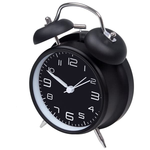 Twin Bell Alarm Clock Creative Classic Silent Student Loud Twin Bell Alarm Clock 3D Digital Clock