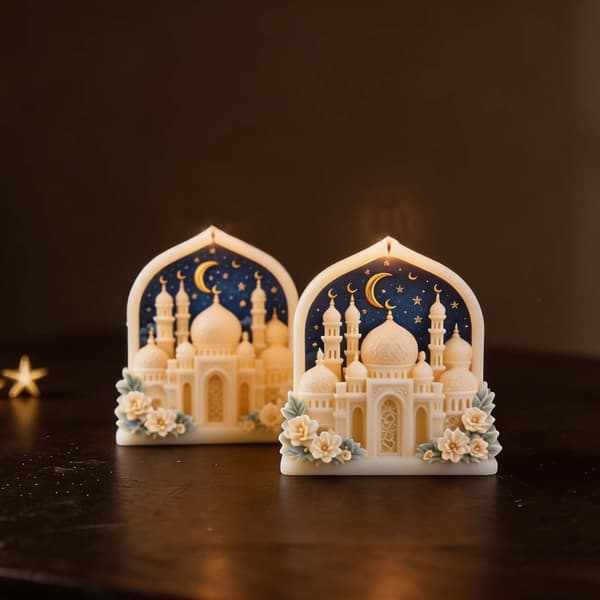 Artistic Palazzo Shaped Silicone Candle Mold for Home Decor Projects