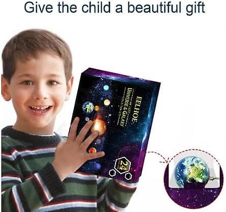 24 st/set Universum Planet Galaxy Överraskningslåda Barnpresent Nedräkning 24 dagar, Överraskningslåda, Överraskningslåda