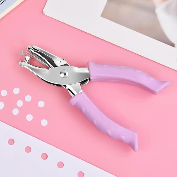 1 pc Hole Punch, Paper Punch Pliers 8 Sheet Capacity, Round