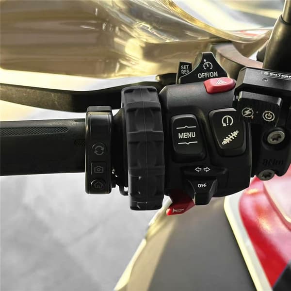 Motorcykelhjulskydd, styrskydd, multikontrollskydd, svart - Schwarz