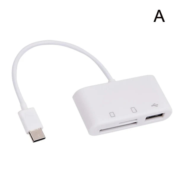 USB C 3-i-1 Hub Konverter Type C Adapter SD-kortlæser til Mac Type-C One-size
