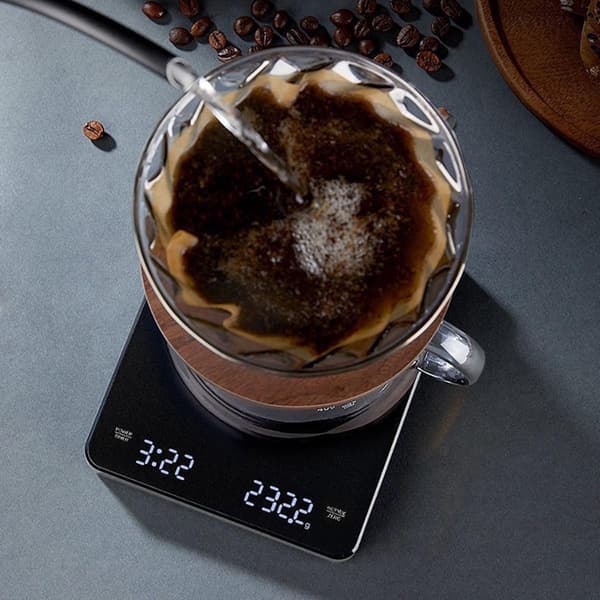 Coffee Scale with Timer - Barista Espresso Scale - Mini Portable Coffee Scale with Timer Black 15x13cm Black 1