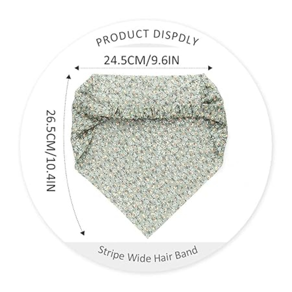 3-pack Floral Chiffon Elastic Hair Bands with Triangular Bandanas