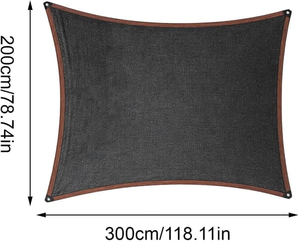 Hageseil, nett, 3 x 2 m, med maljer -