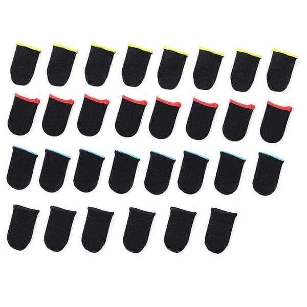 30 Pcs Gaming Finger Sleeves Thumb Sleeves Mobile Game Sweatproof Breathable Game Controller Fing