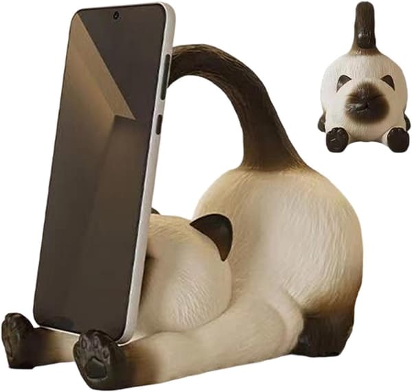 Bordstativ til mobiltelefon pladsbesparende dyrefigur smartphone -