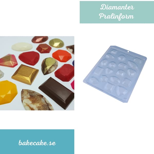 Pralineform Diamant Chokoladeform - BWB 9744