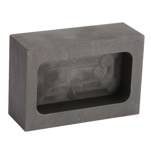 Rektangulær grafitbarreform Hurtig opvarmning Køling Metalsmelteform til støbning raffinering 5,6 x 3,8 x 2 cm