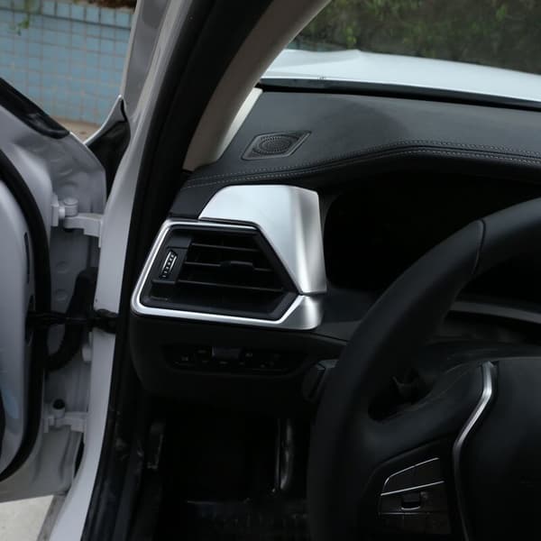 för 3-serien G20 G21 G28 2019 2020 Silver Chrome Central Control Dashboard Panel Cover Trim Car Styling