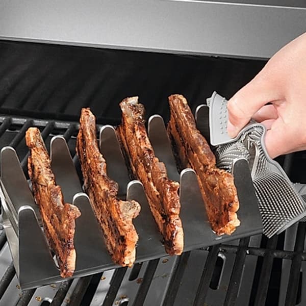 Bærbar udendørs grill i rustfrit stål til camping 2 stk. 2pcs