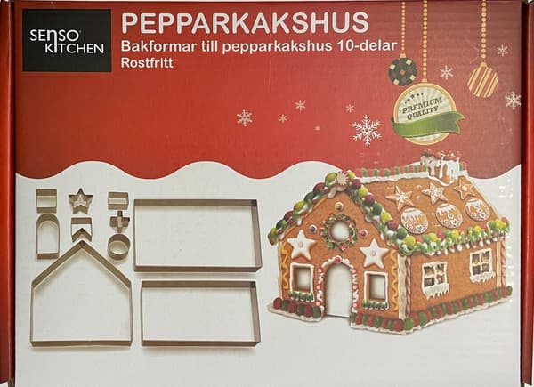 Peberkagehus sæt Forme Bag Jul Röd red