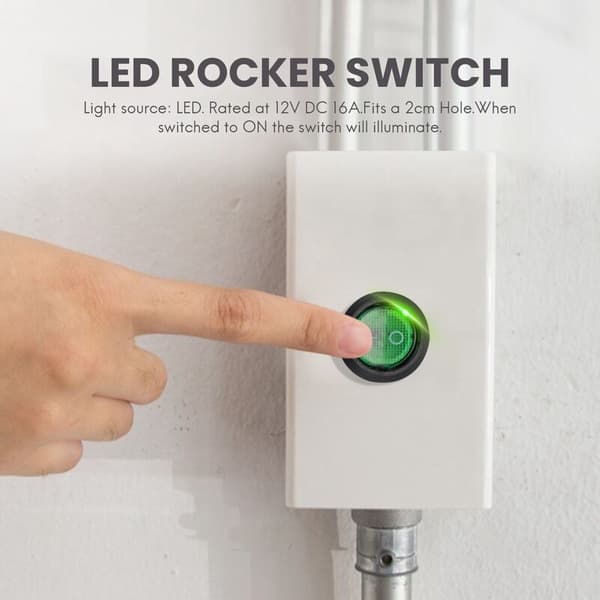 4 x 12V LED vippekontakt Spst instrumentpanel bil båd