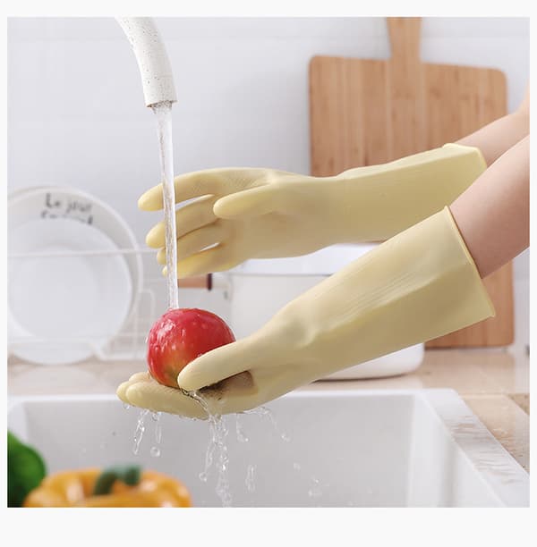 1 par tykke oppvaskhansker i gummiplast