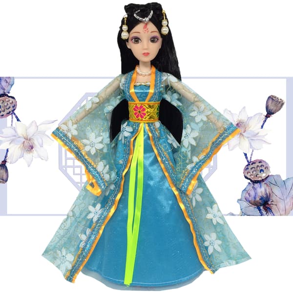 Barbie-modedragt, 4 dele, 4 dukketilbehør, til børn