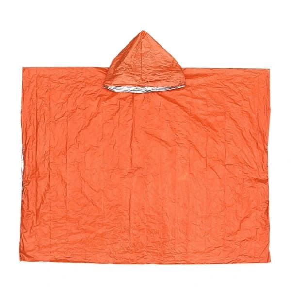 Nødregnfrakke Termisk Regntøj ORANGE orange