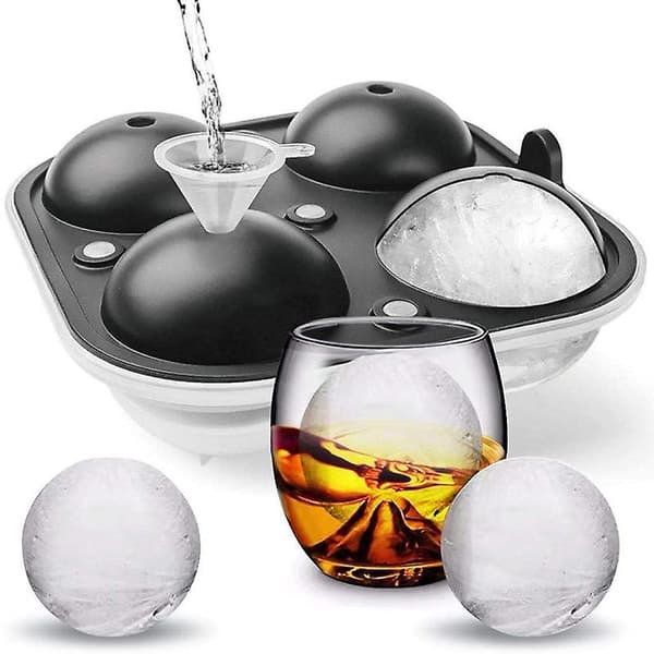 Store kugleformede silikoneisforme til whiskyisboldform [D]