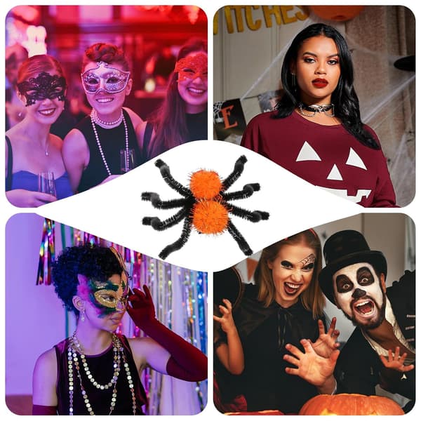 Halloween-hårklämmor i spindelform orange 1 - Orange 1