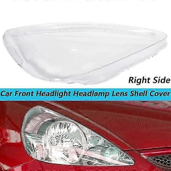 Car Front Headlight Light Lamp Lens Cover Replacement for Fit Jazz Hatchback 2003-2007 Right Transparent