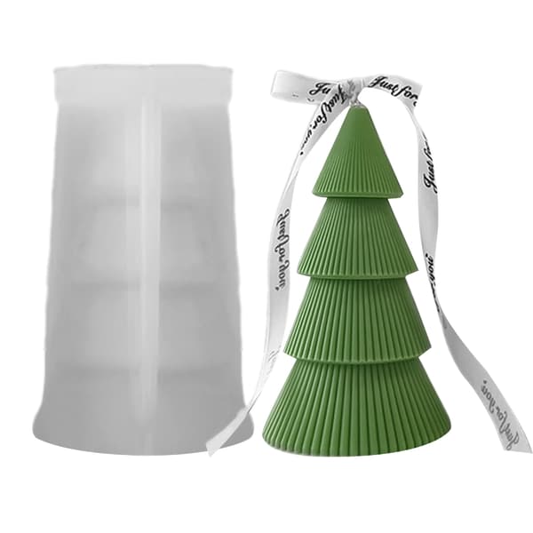 Christmas Tree Shaped Aromatherapy Candle Plaster Collectible Silicone Mold 0.21 M