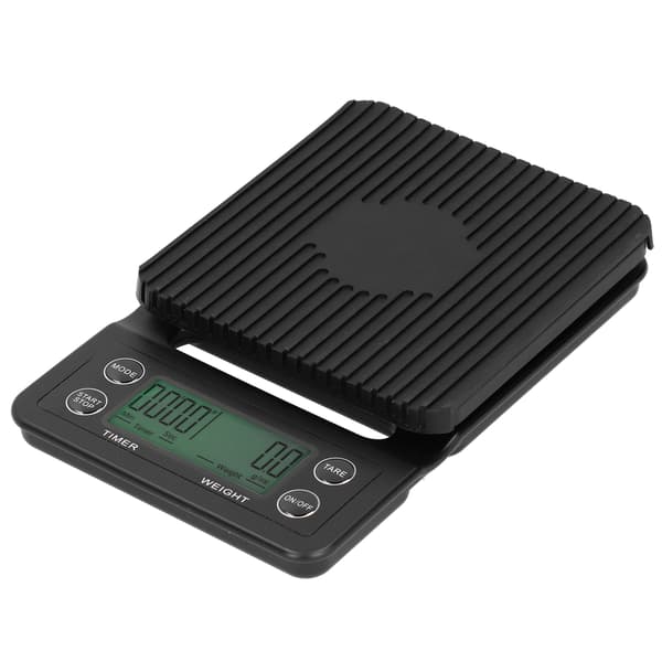 3 kg/0,1 g multifunksjonell elektronisk vekt LCD digital kjøkkenkaffevekt med timerfunksjon