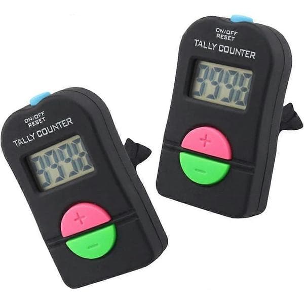 Practical and Beautiful 2pcs Digital Counter LED Electronic Handheld Tally Counter Clicker Lap Counter Number Clicker for