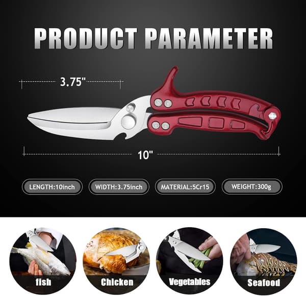Heavy Duty Chicken Shears - A Must-Have Kitchen Scissors for Chicken