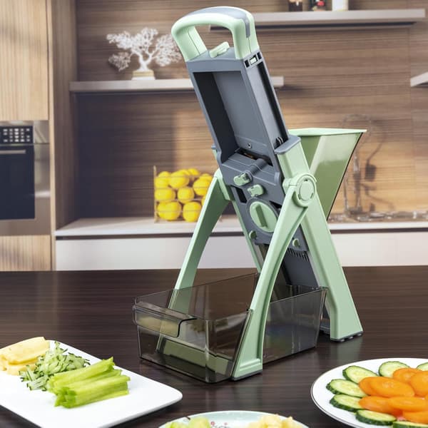 Upgraded Mandoline - 6-in-1 Adjustable Vegetable Slicer with Detachable Blades for the Kitchen