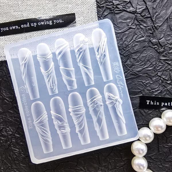 Mjuk Silke Nail Art Form DIY Hög Transparens Bandmönster 3