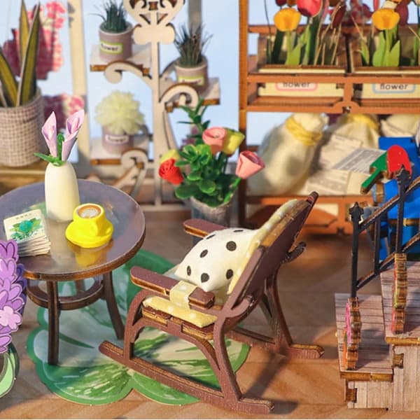 DIY 3D Havehus Bogkrogssæt Nem Montering Dekorative Miniaturer Fødselsdagsgave