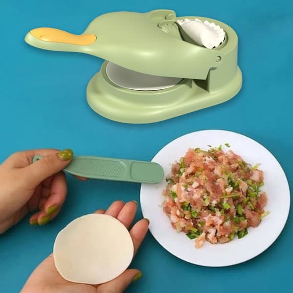 Dumplingform, enkelt verktøy for dumplingprodusent og dumplingpresse, grønn