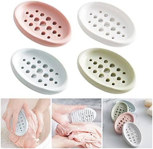 11,4x7,5x1,7CM Flexible Silicone Soap Dish for Bathroom