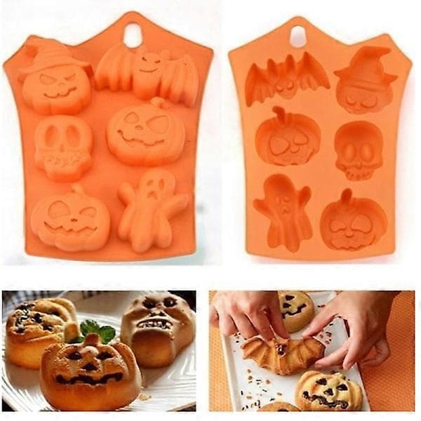 Halloween græskar silikoneform lys kagedekoration Fondant one size