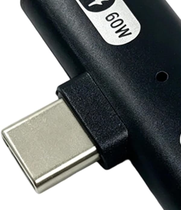 på 3,5 mm hodetelefon- og ladeadapter PD 60W hurtiglading HiFi-lyd -