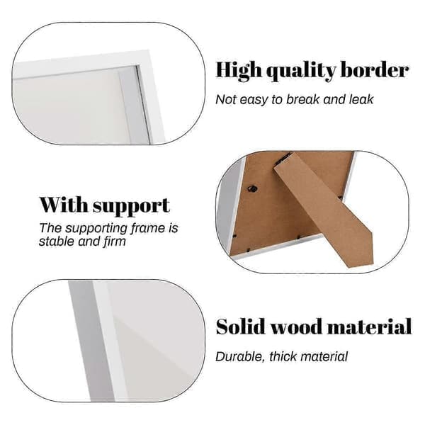 Shadow Box A4, 5 cm Deep Box Photo Frame for Table and Wall, 3D Picture Frame Display Box for Crafts White (LGL)