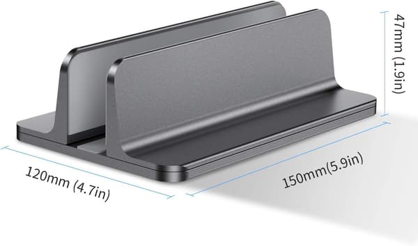 Lodret Laptopstativ, Justerbart Aluminium Laptopstativ Skrivebord DXGHC