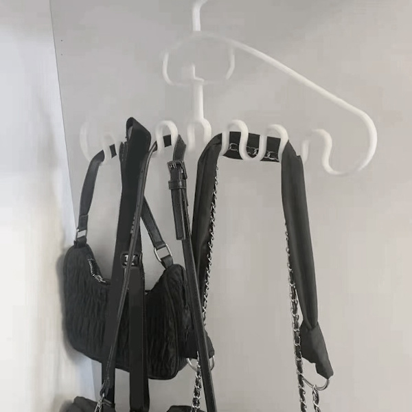 Creative Wave-shaped Hanger Multipurpose Heavy Duty Storage Rack for Underwear White White