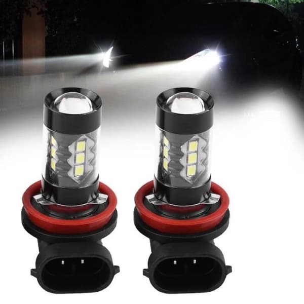 H8 H11 Xtreme Super Bright 6000K LED-lamput | 2 kpl H11 H8 12V-24V 80W Auto[DB]