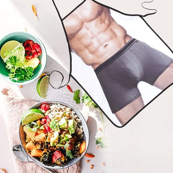 Förkläde, kock, matlagningsgag, present, kreativ, rolig, grillning, form 2