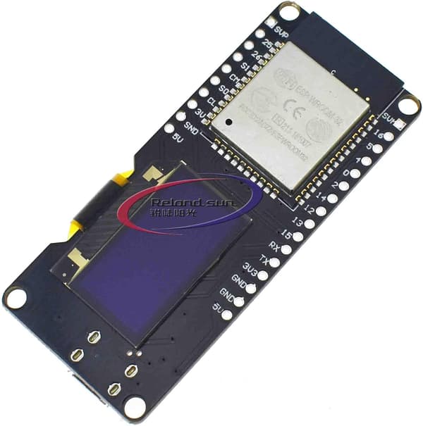 ESP32 CP2102 ja 0,96 tuuman OLED-kaksoismuotolevy -