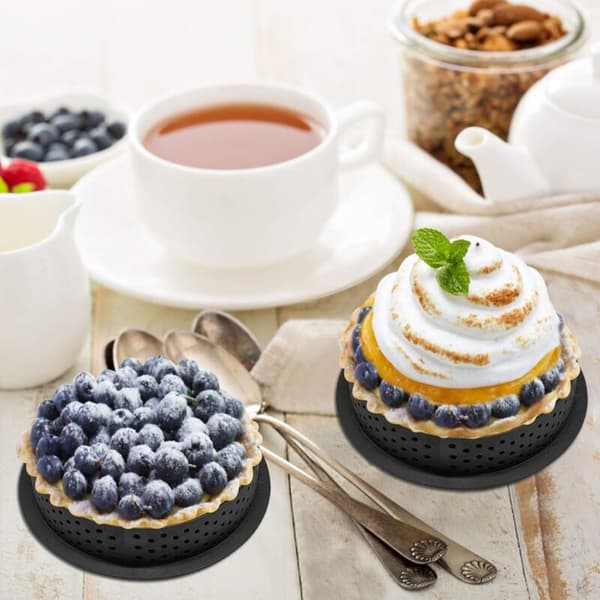 10 stk runde kakeformer Mousse perforert kutter Rund form Mousse sirkelring Kakeform-