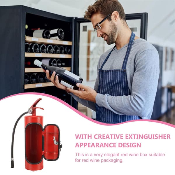 Minibar, Fire Extinguisher Wine Storage System Novelty Minibar Recycle Man Cave Odd for Whiskey Lovers Fireman