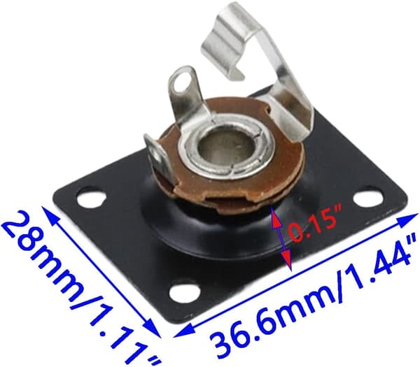 1/4 tommers gitarutgangsplate 2 stk, LP