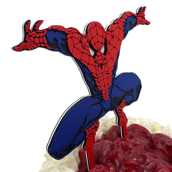 Spiderman-juhlakakun koristepäällinen, punainen