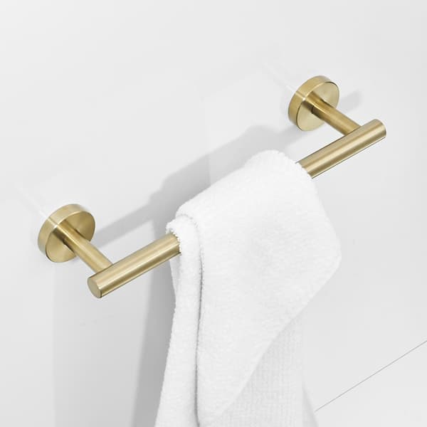 En sølvfarget 304 badehåndklestang i rustfritt stål, 30 cm børstet enkel stang